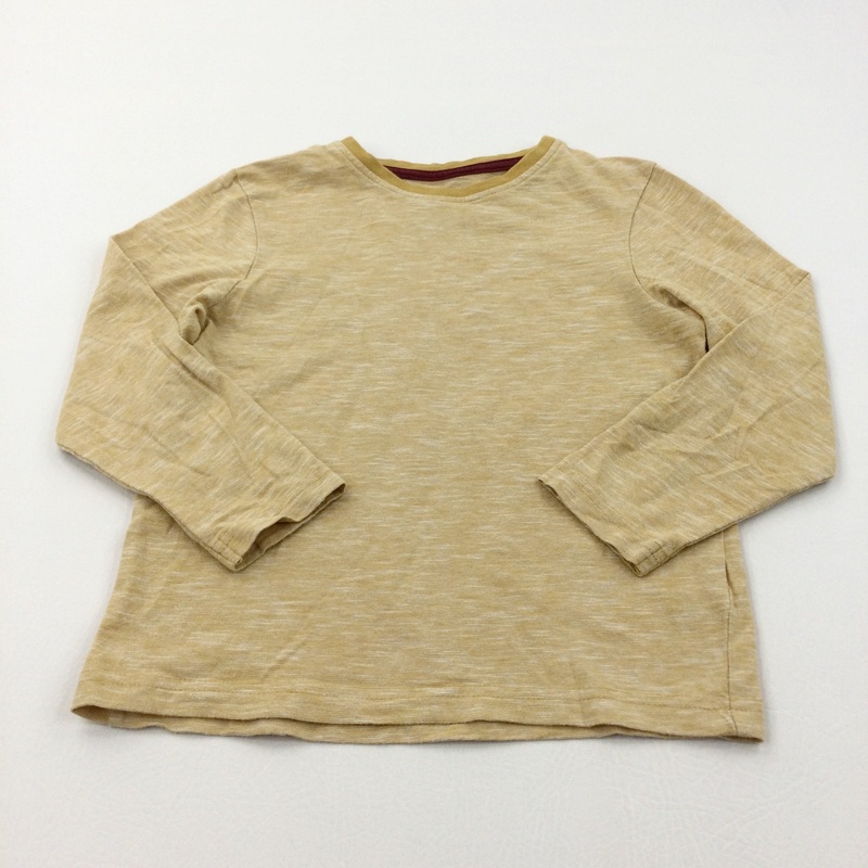 Yellow Mottled Long Sleeve Top - Boys 5 Years