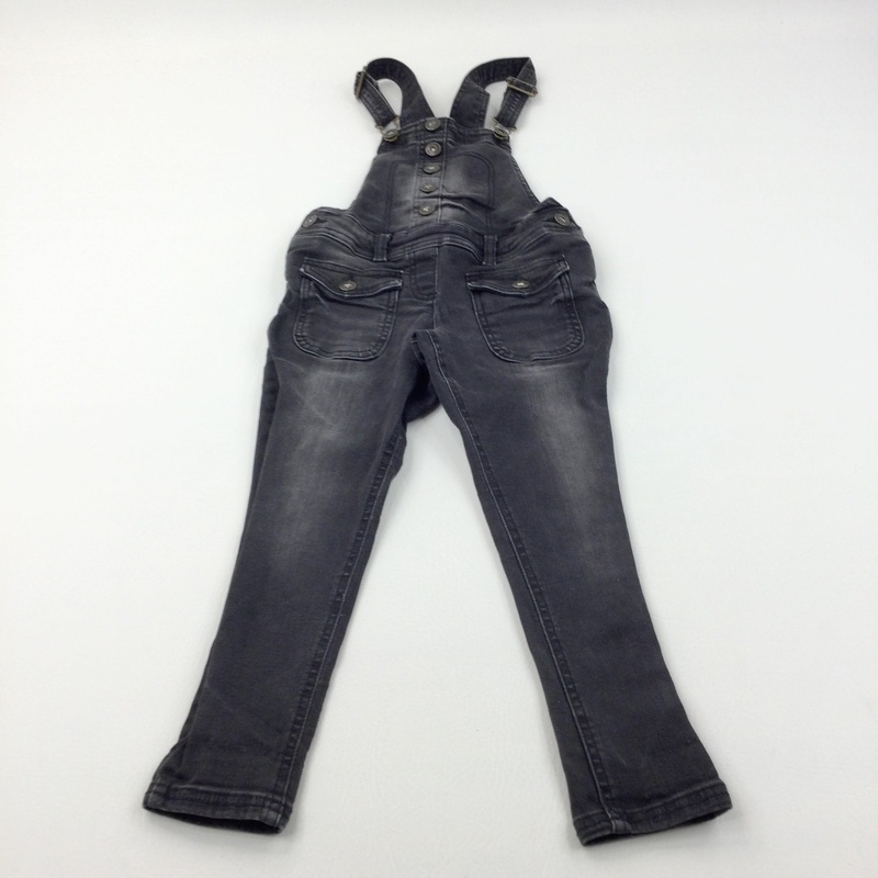 Black Denim Dungarees - Girls 5-6 Years