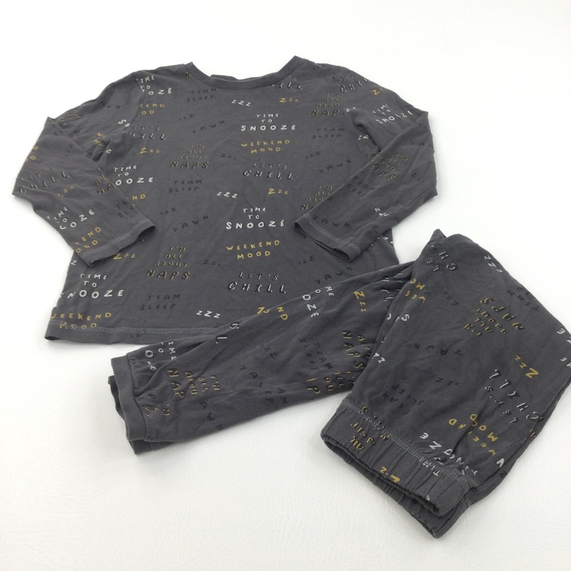'I'm All About Naps' Charcoal Grey Pyjamas - Boys 7-8 Years