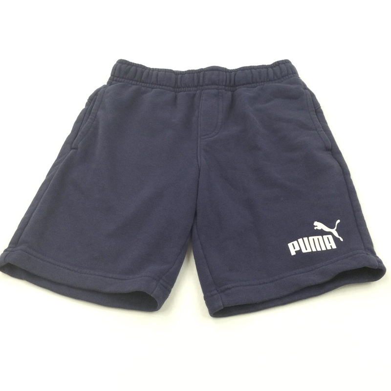 'Puma' Navy Jersey Shorts - Boys 7-8 Years