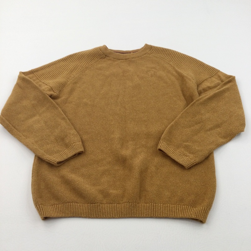Stag Motif Golden Orange Lightweight Knitted Jumper - Boys 8 Years