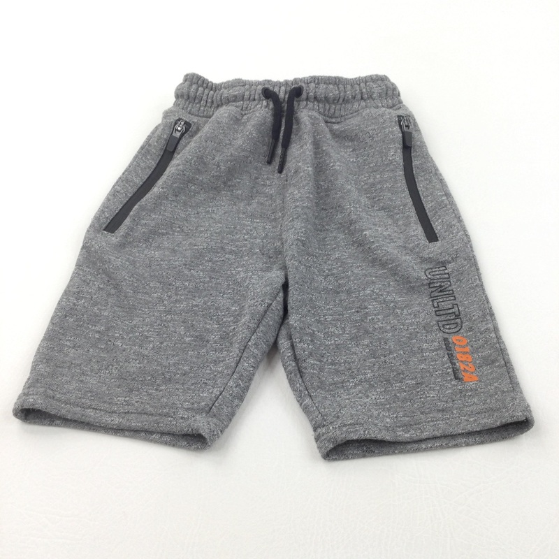 'Unltd' Grey Mottled Jersey Shorts - Boys 7 Years