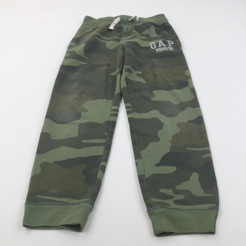 'Gap 1969' Camouflage Green Tracksuit Bottoms - Boys 8 Years