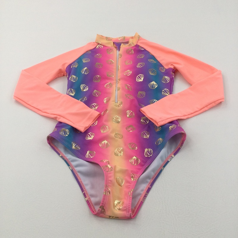 **NEW** Sea Shells Colourful Swimming Costume with Removable Padded Cups - Girls 8-9 Years