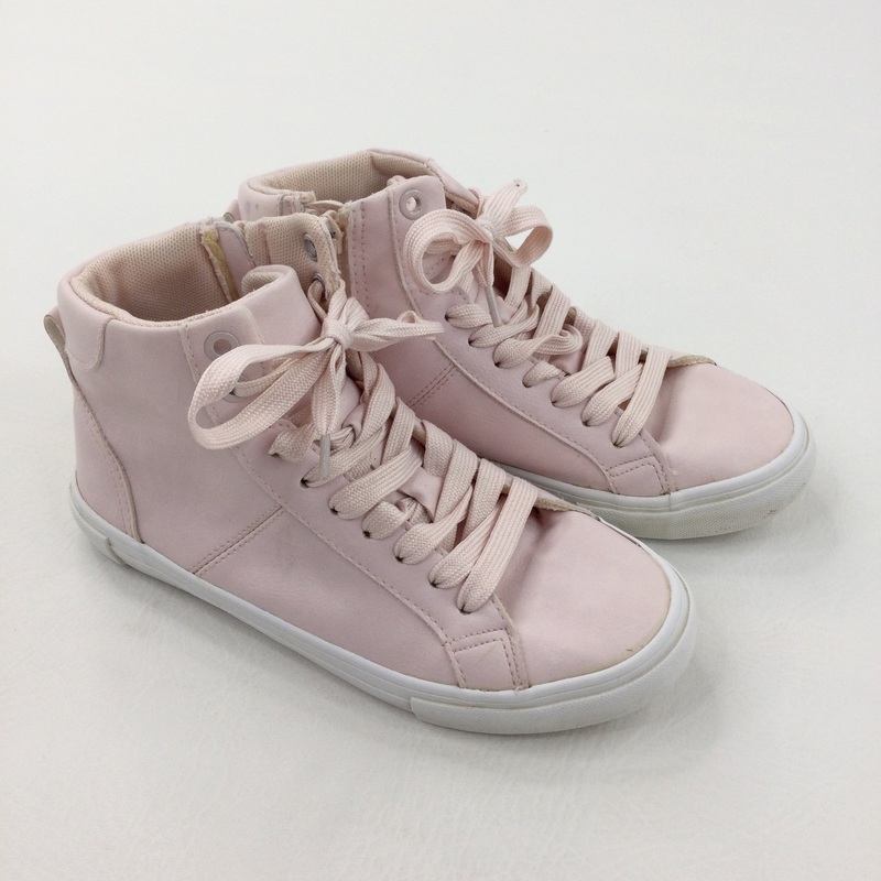 Pale Pink Leatherette Laces & Side-Zip Boots - Girls - Shoe Size 2