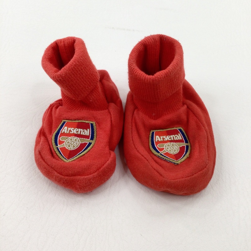 'Arsenal' Appliqued Red Baby Bootie - Boys/Girls Size 1