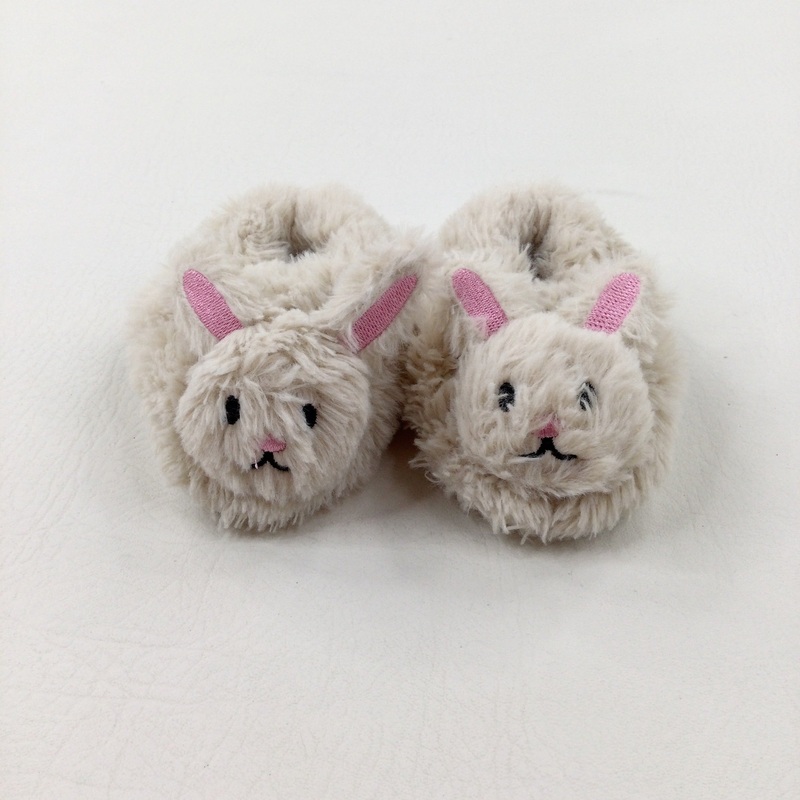 Bunny Beige Fuffy Slippers - Girls Size 0