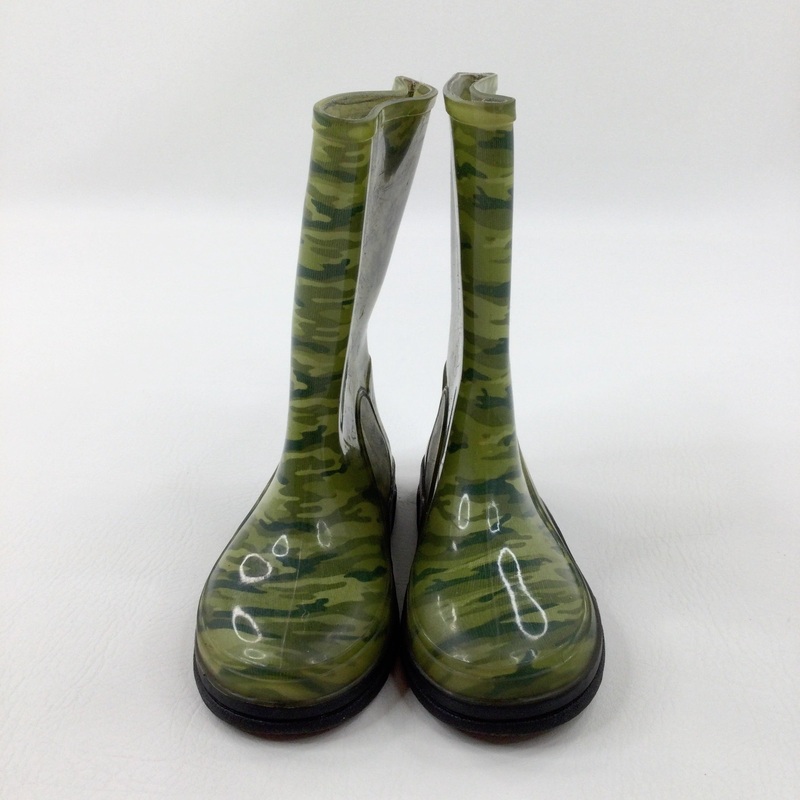 Camouflage Green Wellies - Boys Size 12
