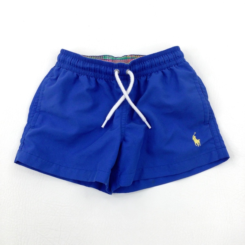 Embroidered Motif Blue Swim Shorts - Boys 2-3 Years