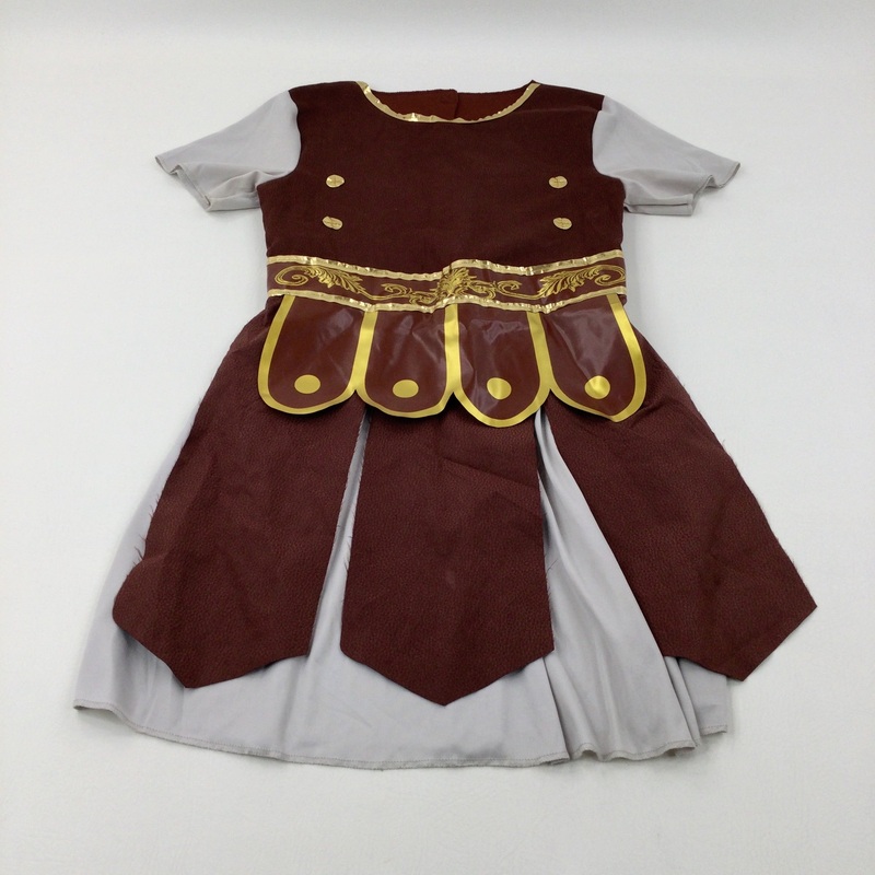 Gladiator Brown & Grey Costume - Boys/Girls 10-12 Years