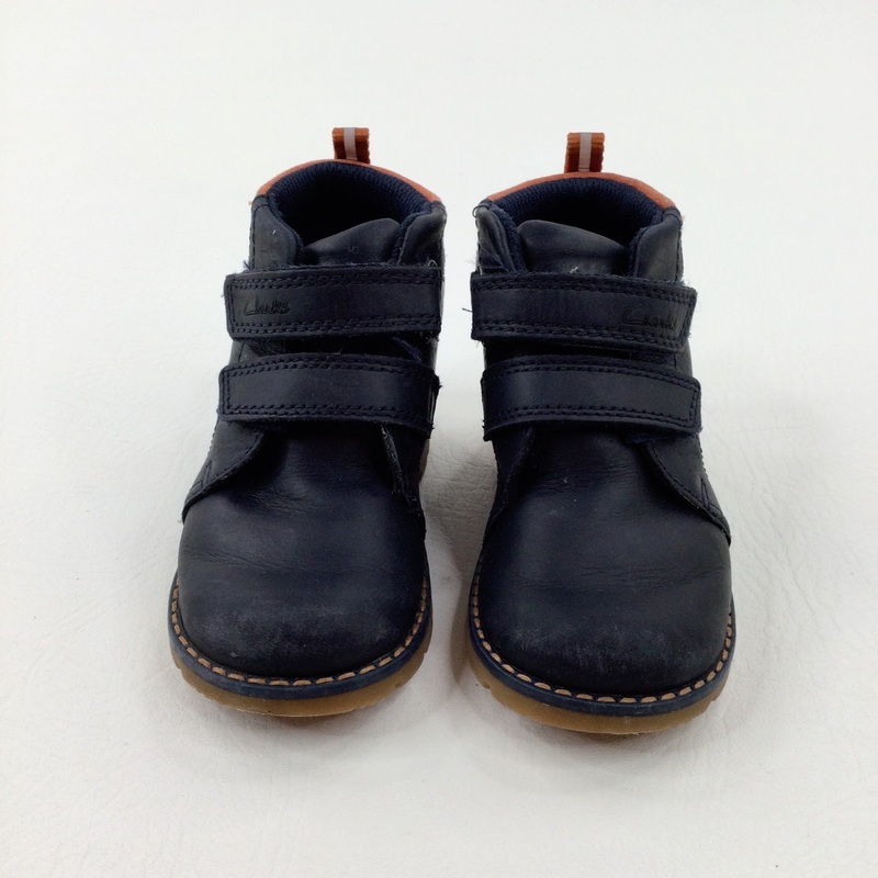 Navy Ankle Boots - Boys Size 4.5F