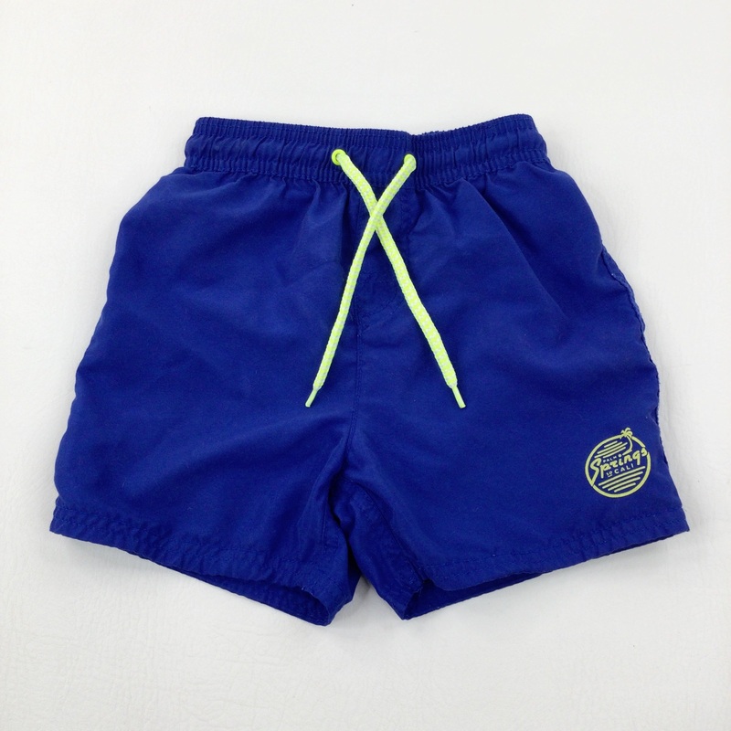 'Palm Springs' Blue Swim Shorts - Boys 4-5 Years