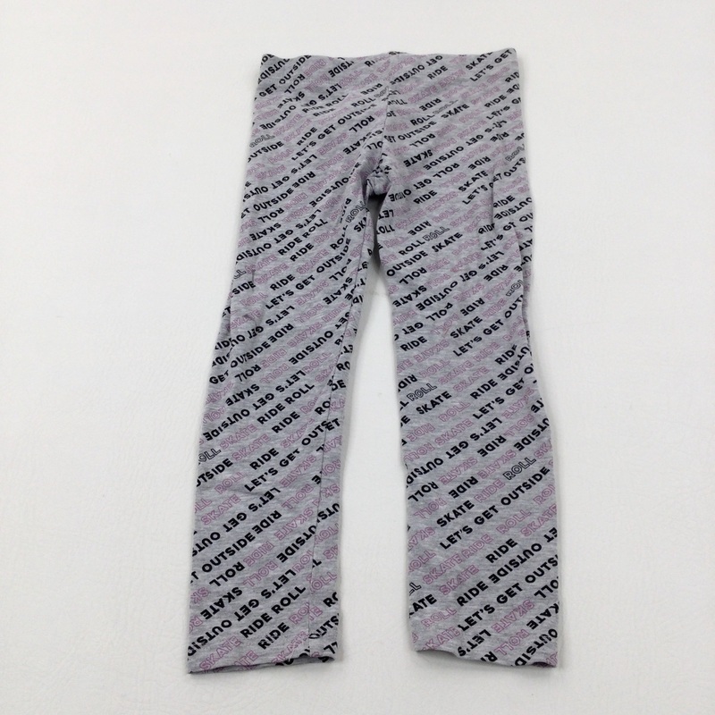 'Roll Roll' Grey Leggings - Girls 4-5 Years