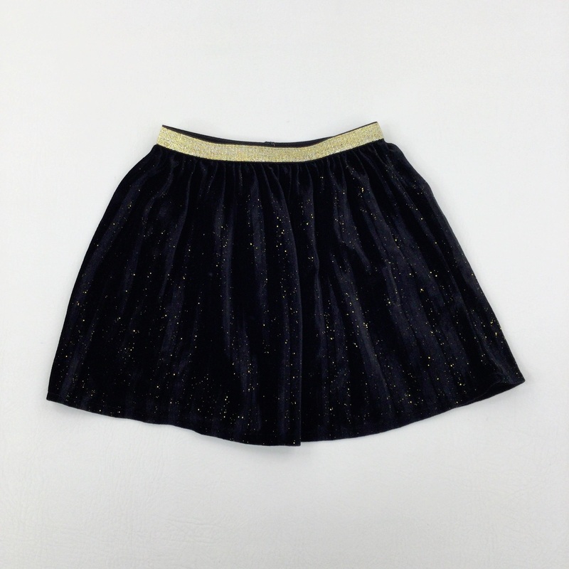 Sparkly Black Velour Skirt - Girls 2-3 Years