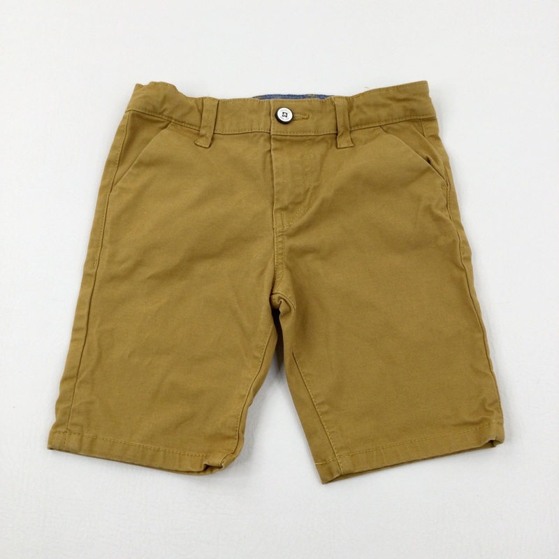 Tan Shorts With Adjustable Waist - Boys 5-6 Years