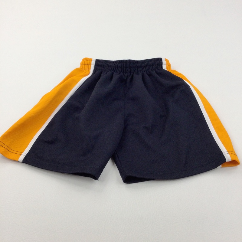 Black, White & Orange Rugby/Football Sports Shorts - Boys 9-11 Years