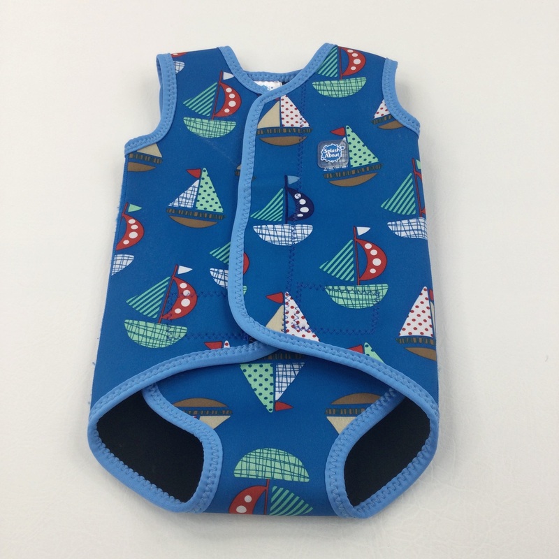 Colourful Sailing Boats Blue Baby Wrap Wetsuit - Boys 6-18 Months