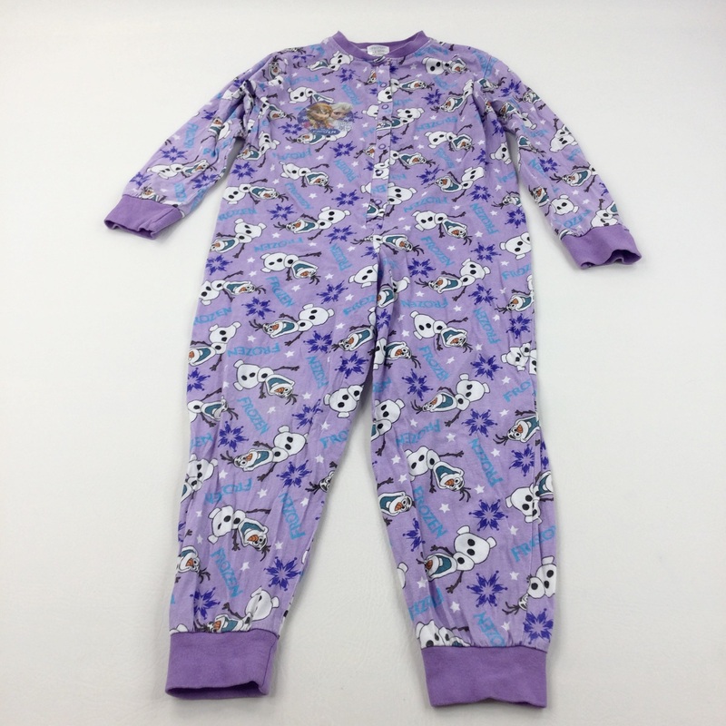 Olaf Frozen Lilac Lightweight Jersey Onesie - Girls 7-8 Years