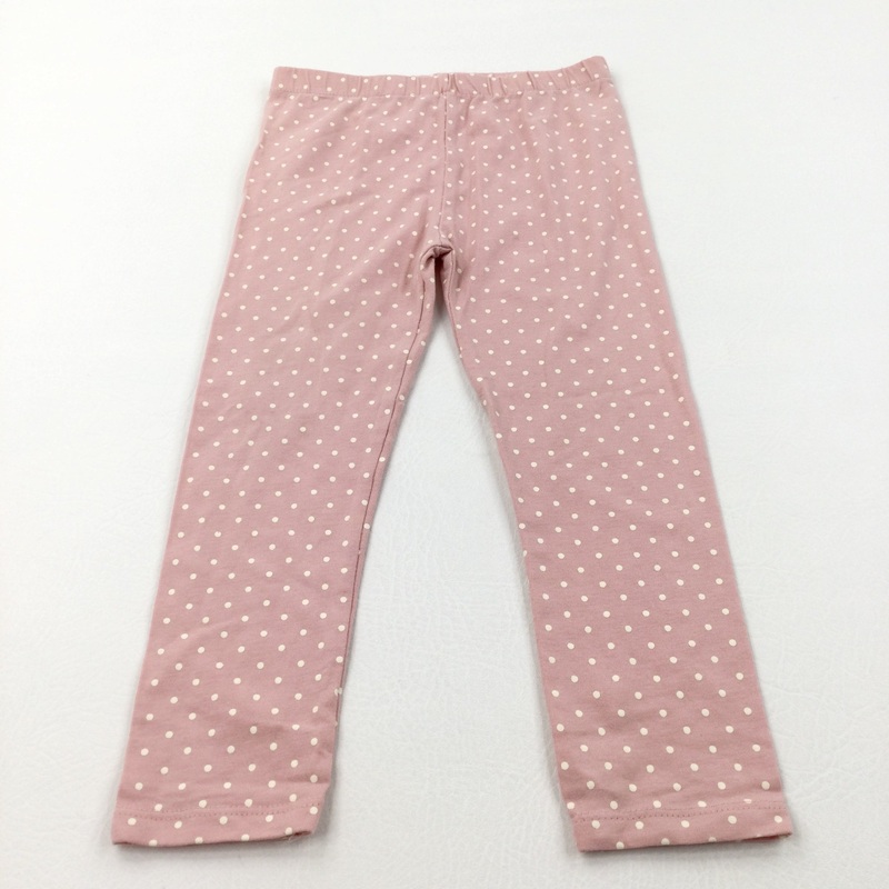 Pink & White Leggings - Girls 3-4 Years