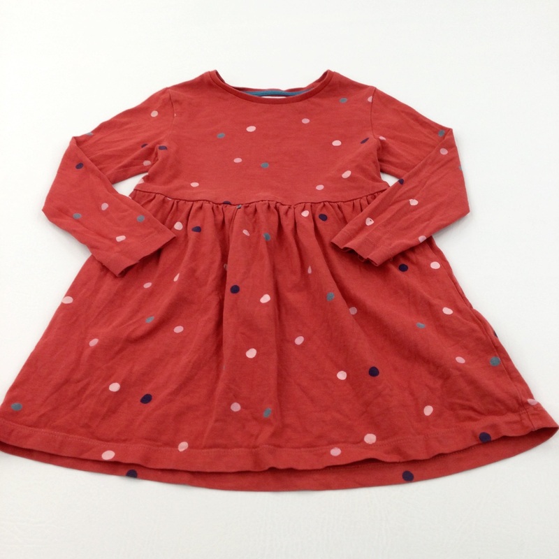 Spotty Red Jersey Dress - Girls 2-3 Years