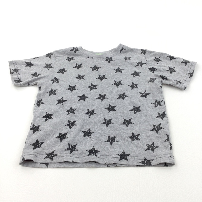 Stars Black & Grey T-Shirt - Boys 3-4 Years