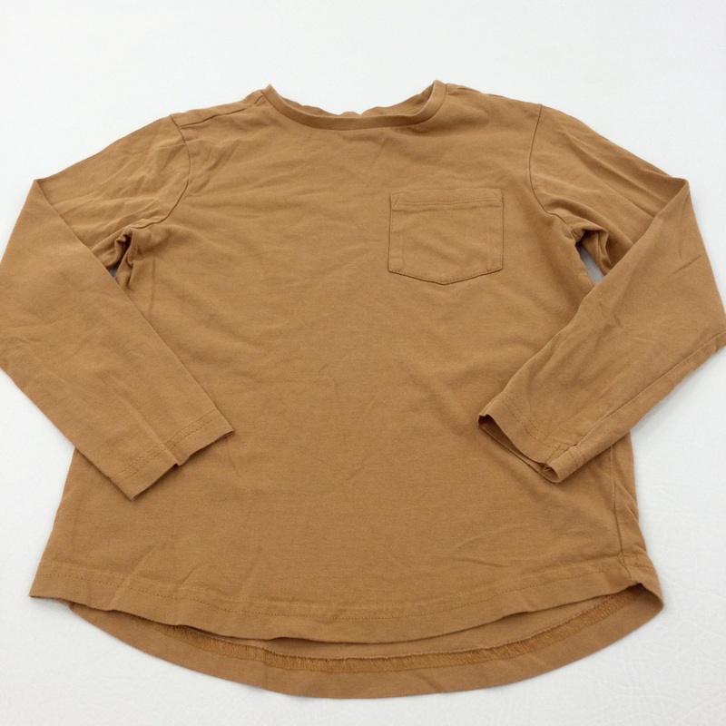 Tan Long Sleeve Top - Boys 5-6 Years