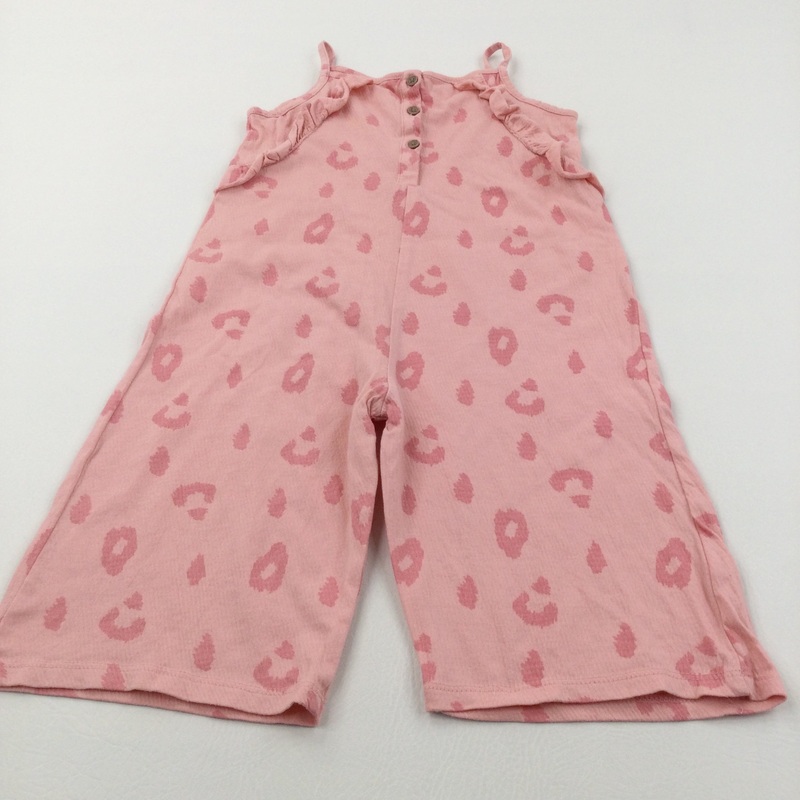 Animal Print Lightweight Jersey Playsuit - Girls 3-4 Years