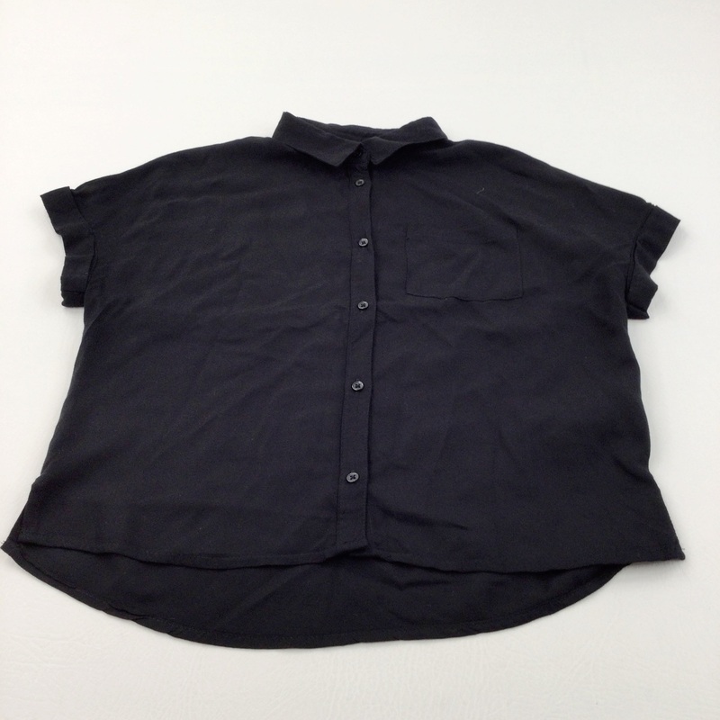 Black Viscose Blouse - Girls 10-11 Years