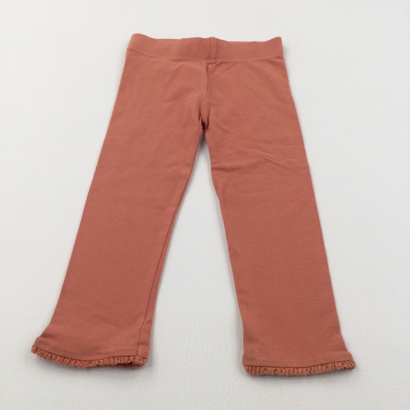Orange Leggings with Frilly Hems - Girls 18-24 Months