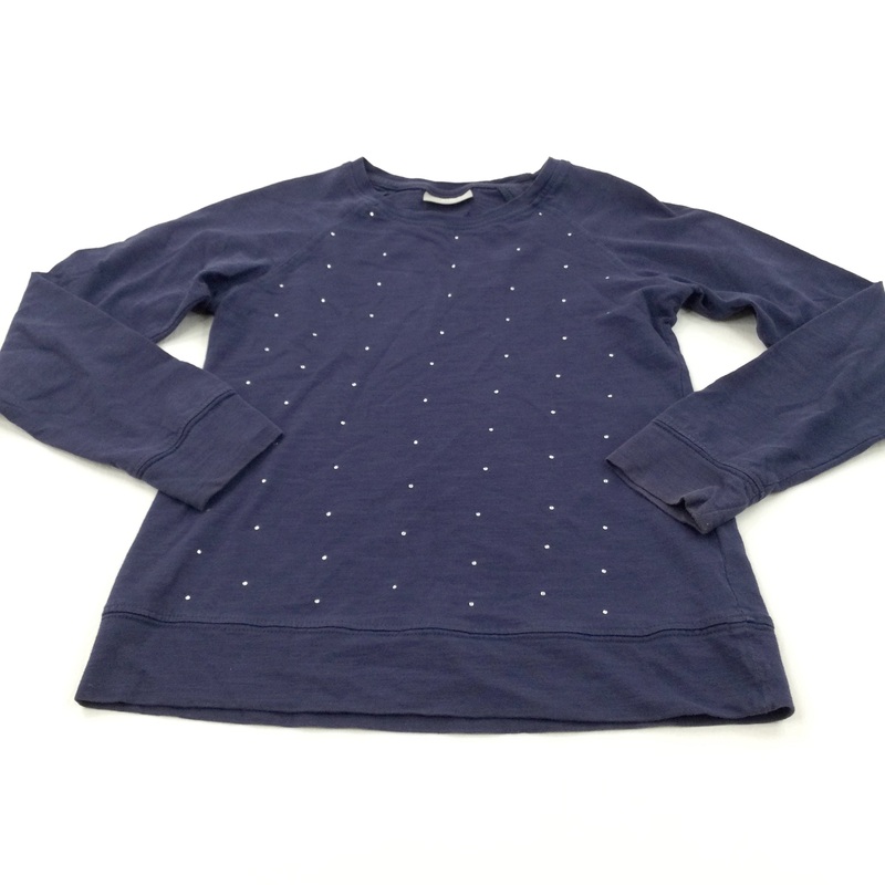 Sparkly Dots Navy Long Sleeve Top - Girls 8-9 Years