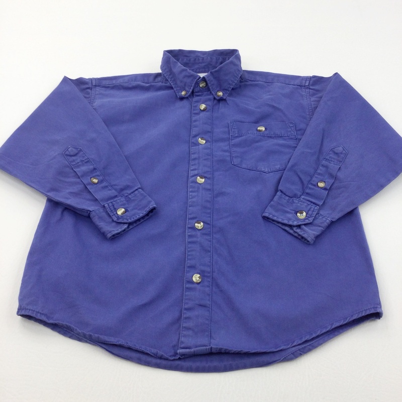 Blue Cotton Shirt - Boys 5-6 Years