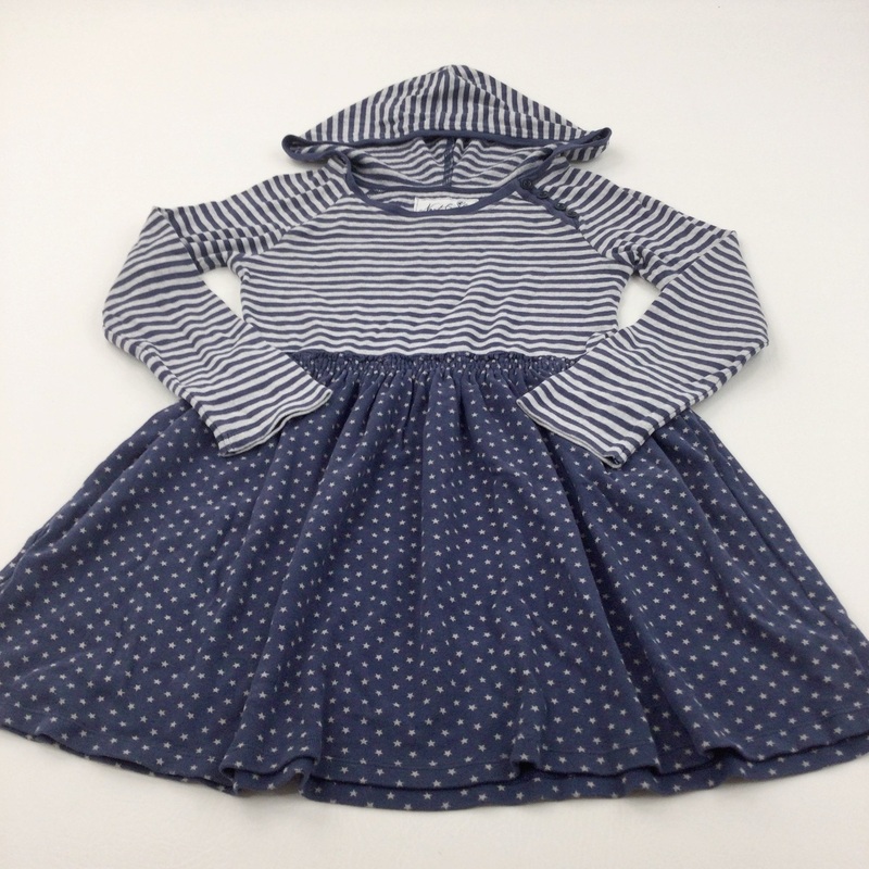 Stars & Stripes Navy & Grey Jersey Dress - Girls 9 Years