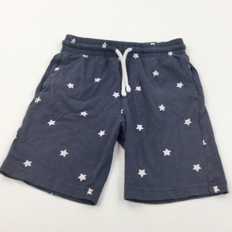 Stars White & Navy Lightweight Jersey Shorts - Boys 4-5 Years