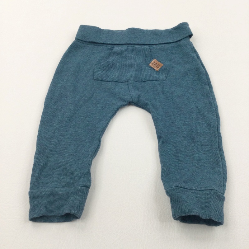 'Beep' Green & Black Jersey Trousers - Boys 6-9 Months