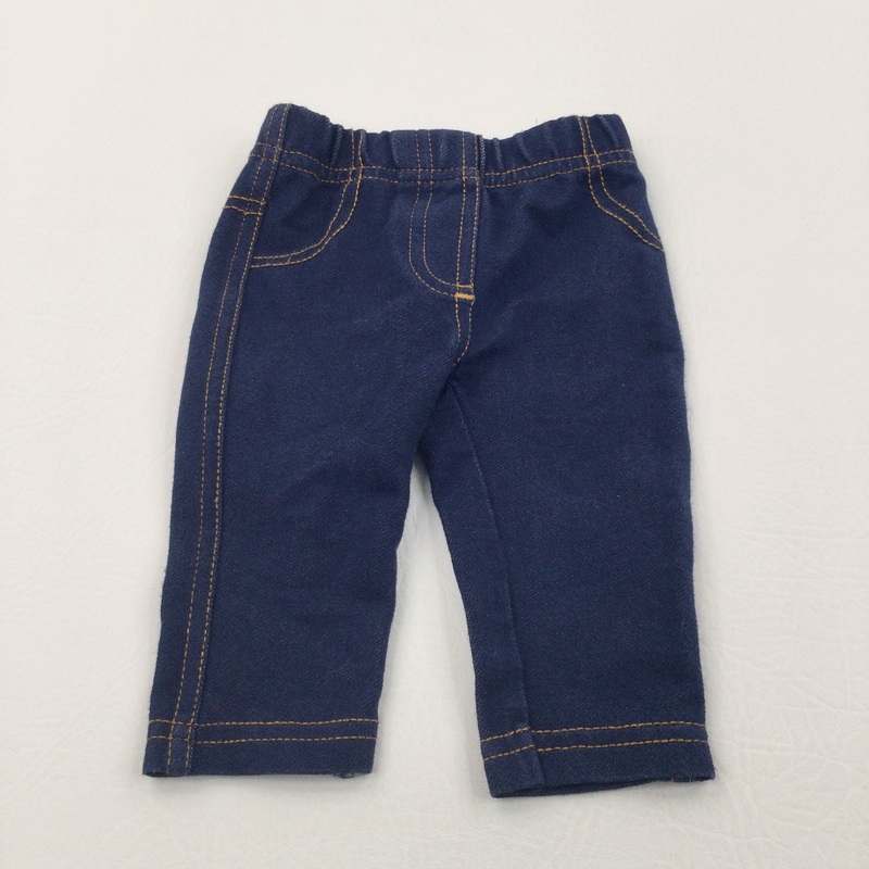 Blue Denim Effect Jeggings - Girls/Boys 0-3 Months