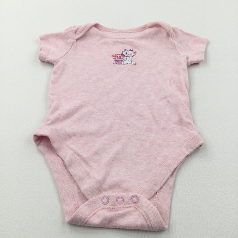 'Cute As A Cupcake' Marie Aristocrats Mottled Pink Short Sleeve Bodysuit - Girls 9-12 Months