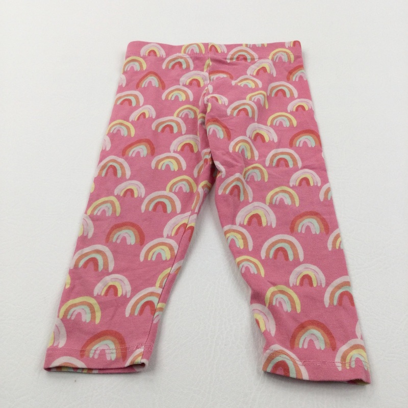 Rainbows Pink Leggings - Girls 9-12 Months