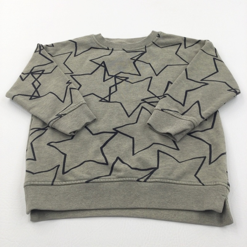 Stars Black & Grey/Green Sweatshirt - Boys 18-24 Months