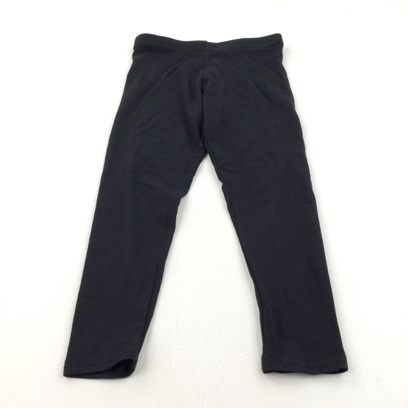 Black Cropped Leggings - Girls 6-7 Years