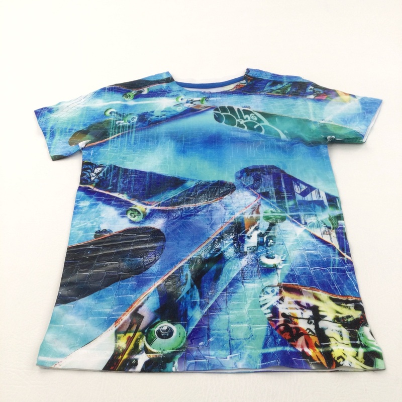 Skateboards Blue T-Shirt - Boys 7-8 Years