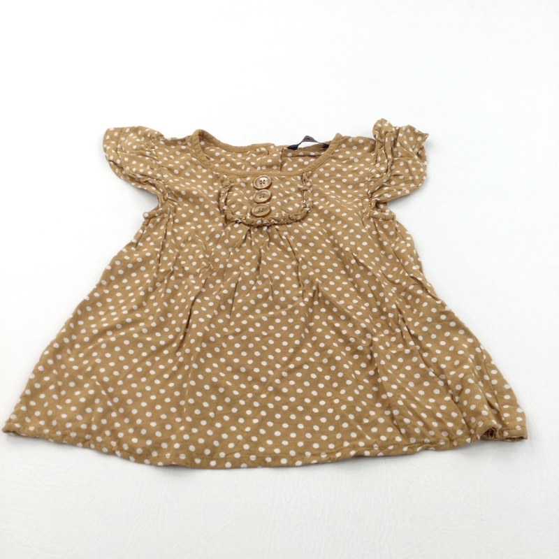 Spotty Brown & White Cotton Blouse - Girls 4-5 Years