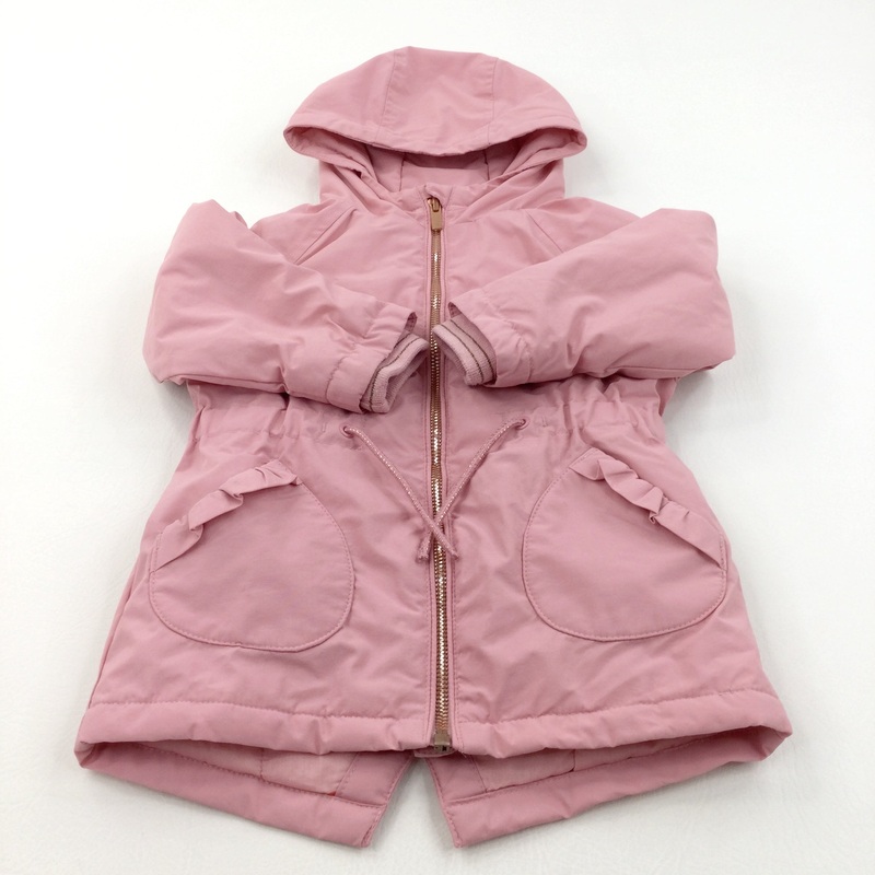 Pink Showerproof Coat with Hood - Girls 12-18 Months