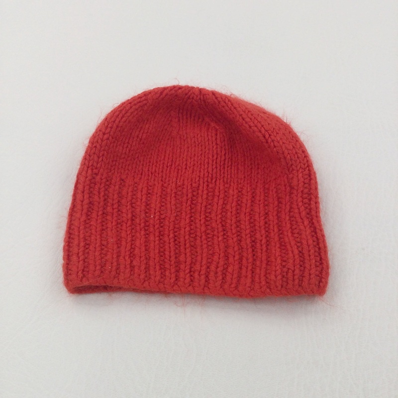 Red Knitted Hat - Boys/Girls 0-3 Months