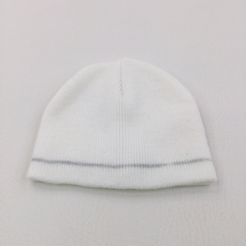 White & Grey Knitted Hat - Boys/Girls 0-6 Months