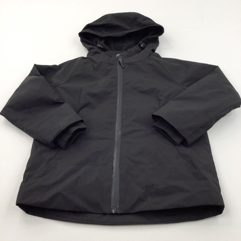 Black Fleece Lined Lightweight Showerproof Jacket with Hood - Boys 6-7 Years