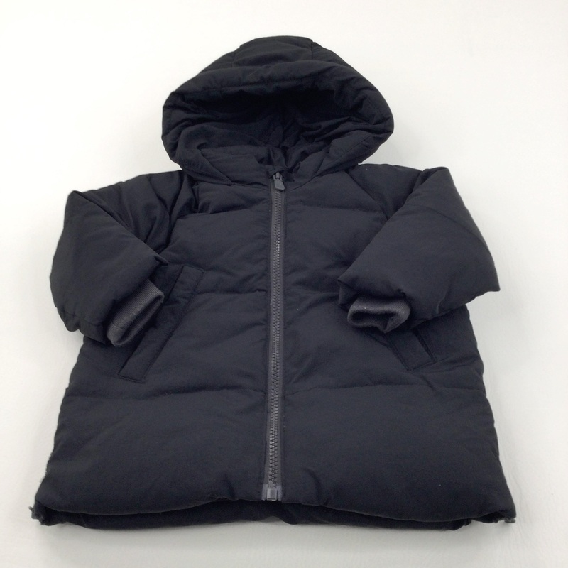 Black Padded Coat with Hood - Boys 9-12 Months