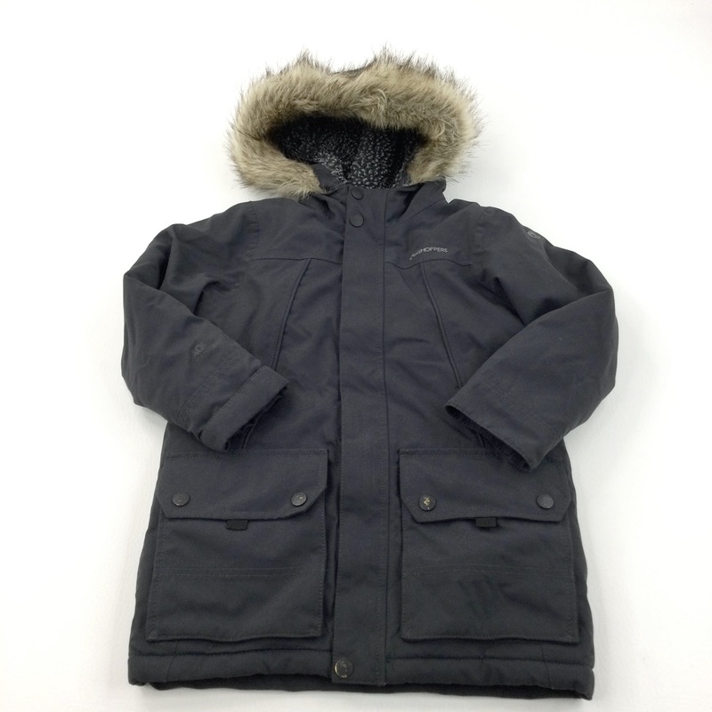 'Craghoppers' Black Padded Coat with Hood - Boys 5-6 Years