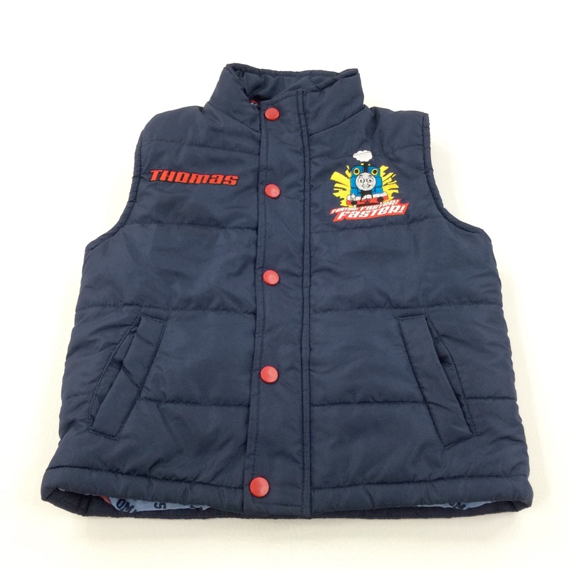 'Faster, Faster, Faster' Thomas The Tank Engine Navy Gilet - Boys 4-5 Years