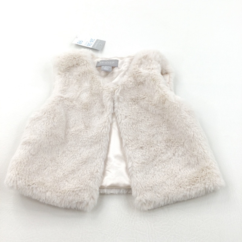 **NEW** Cream Fluffy Fleece Gilet - Girls 2-3 Years