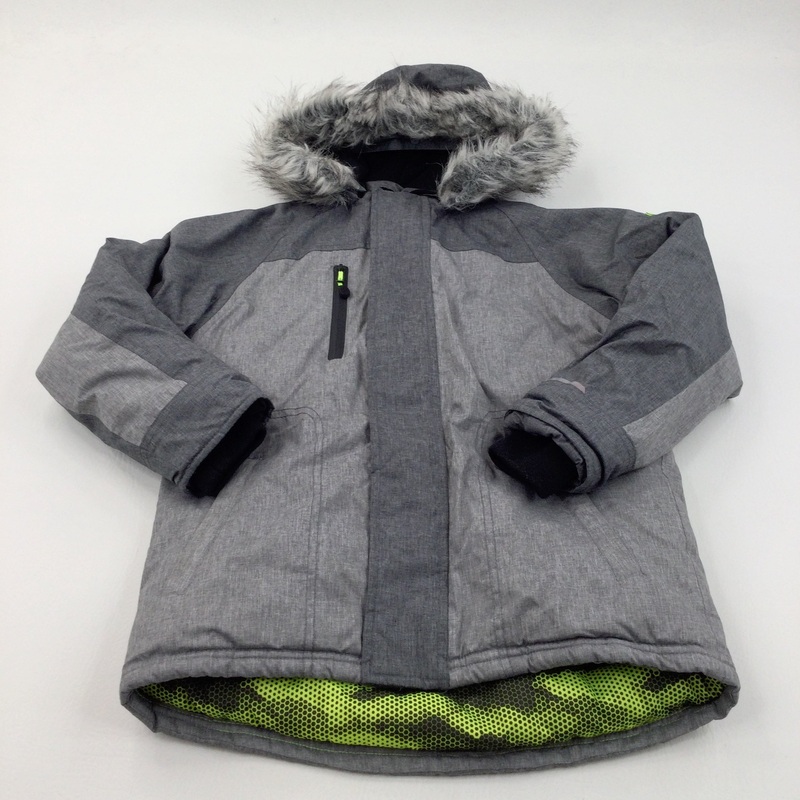 'Urbn-Dept' Grey Padded Warm Coat with Hood - Boys 7-8 Years